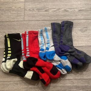 Nike Men's Athletic Socks - Black, Red, Blue, Gray, Purple size medium